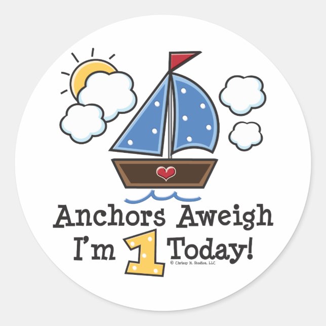 Ancres Aweigh Stickers 1er Anniversaire (Devant)