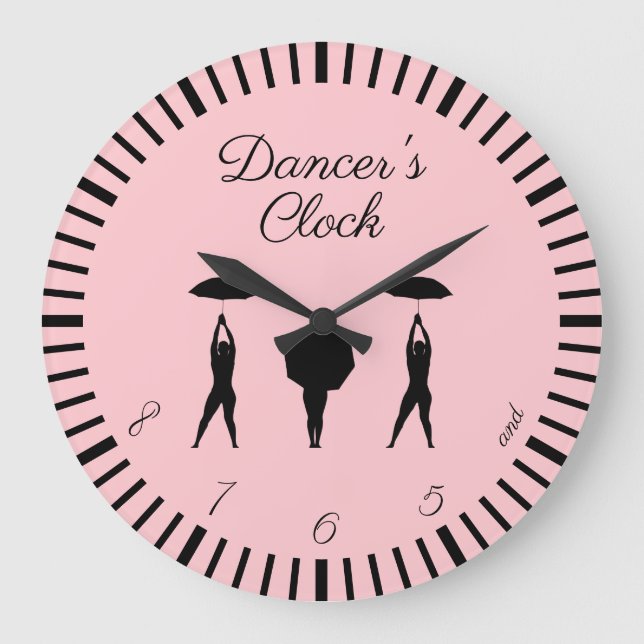 ...and 5, 6, 7, 8! Dancer's Große Wanduhr (Vorderseite)