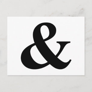 & and Sign Ampersand Logogramm Symbol Icon Shortcu Postkarte