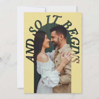 And So It Begins Arch Photo Citrus Wedding Save The Date