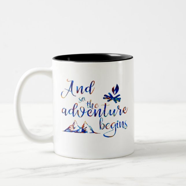 And so, the adventure begins zweifarbige tasse (Links)