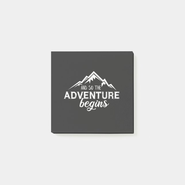 and so the adventures beigns post-it klebezettel (Vorderseite)