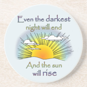 And the Sun Will Rise Sandstein Untersetzer