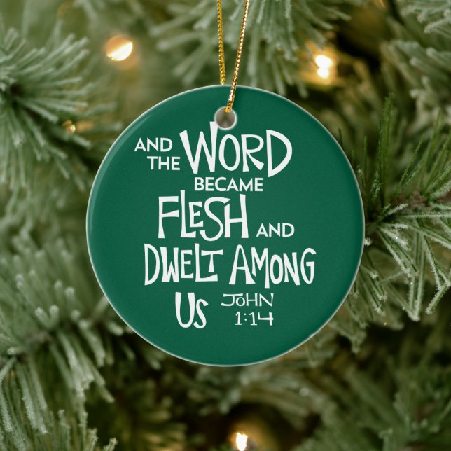 And the Word became Flesh 2 Keramik Ornament (Baum)