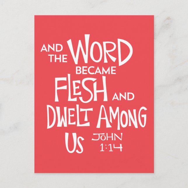 And the Word became Flesh Postkarte (Vorderseite)