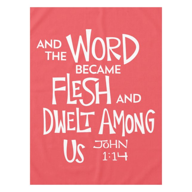 And the Word became Flesh Tischdecke (Vorderseite)