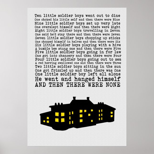 And Then There Were None  Paper Effect Poster (Vorne)