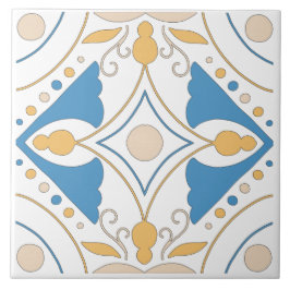 Andalouse Orange Blue Pink Floral Mediterranes Fliese