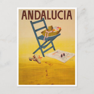 Andalousie, Espagne Carte postale Vintage voyage