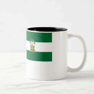 Andalucía Flagge Zweifarbige Tasse