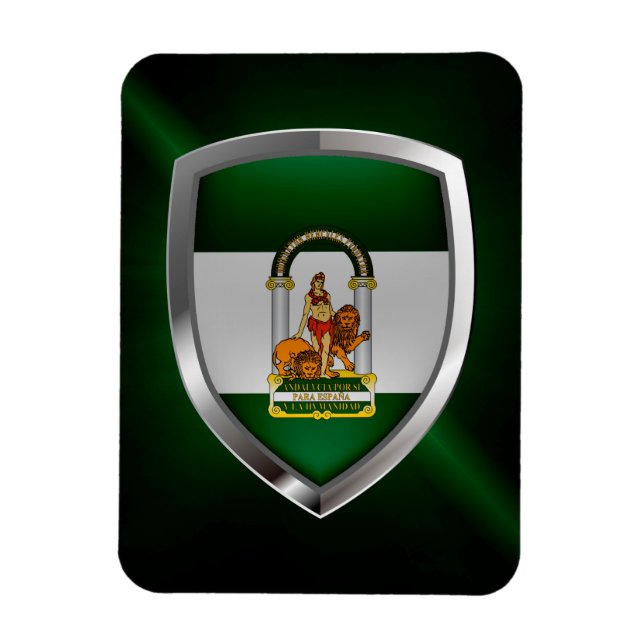 Andalucía Metallic Emblem Magnet (Vertikal)