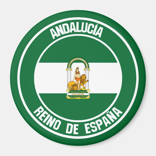 Andalucía Round Emblem Magnet (Vorne)
