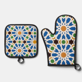 Andalusian Tiles 10 (Real Alcazar, Seville) Ofenhandschuh & Topflappen-Set