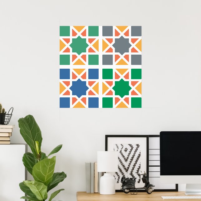 Andalusian Tiles 4 Poster (Heimbüro)