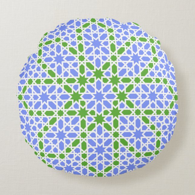 Andalusian Tiles 7 Rundes Kissen (Vorderseite)