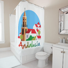Andalusien 1 duschvorhang