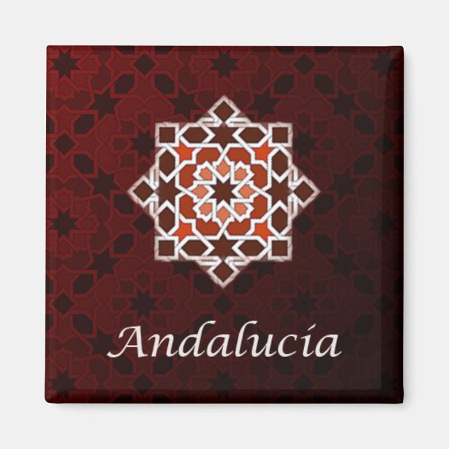 Andalusien im Kachel von Geometrie des Mosaiks Magnet (Vorne)