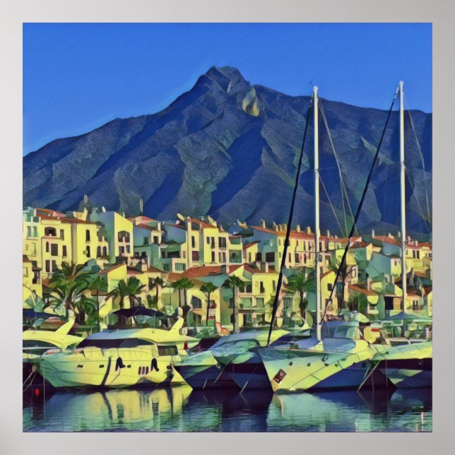 Andalusien - MARBELLA - Panorama Poster (Vorne)