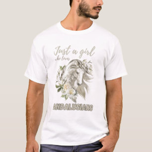 Andalusien Pferd nur ein Mädchen Liebe Poni T-Shirt