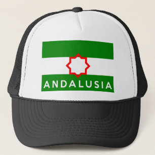 Andalusien-Regionsflaggenspanien-Landtextname Truckerkappe