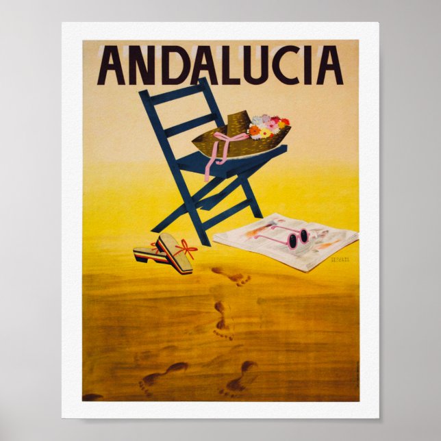 Andalusien Spanien Vintage Reisen Poster (Vorne)