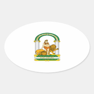 Andalusien (Spanien) Wappen Ovaler Aufkleber