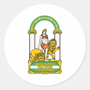 Andalusien-Wappen Runder Aufkleber