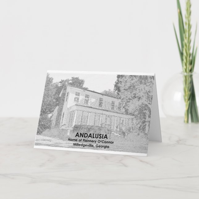 Andalusien - Zuhause von Flannery O'Connor Karte (Vorderseite)
