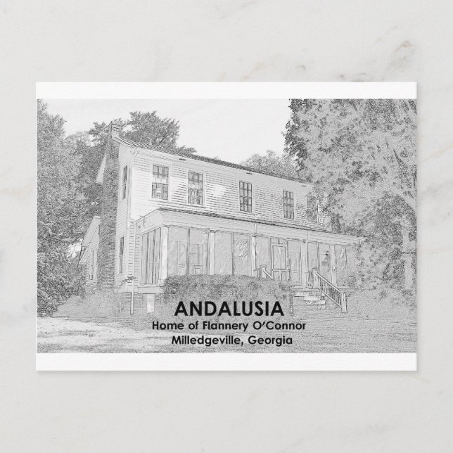 Andalusien - Zuhause von Flannery O'Connor Postkarte (Vorderseite)