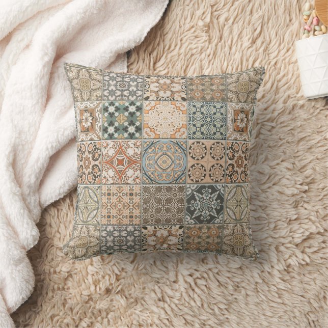Andalusisch marokkanischer Zellige Tiles Throw Kis Kissen (Decke)