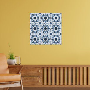 Andalusische Echoes: Boho marokkanische Geometrie Poster