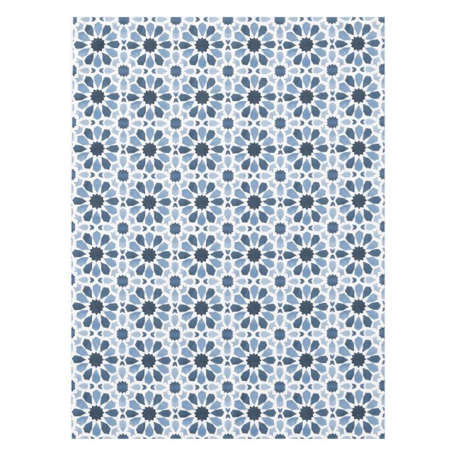 Andalusische Echoes: Boho marokkanische Geometrie Tischdecke (Vorderseite)