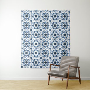 Andalusische Echoes: Boho marokkanische Geometrie Wandteppich