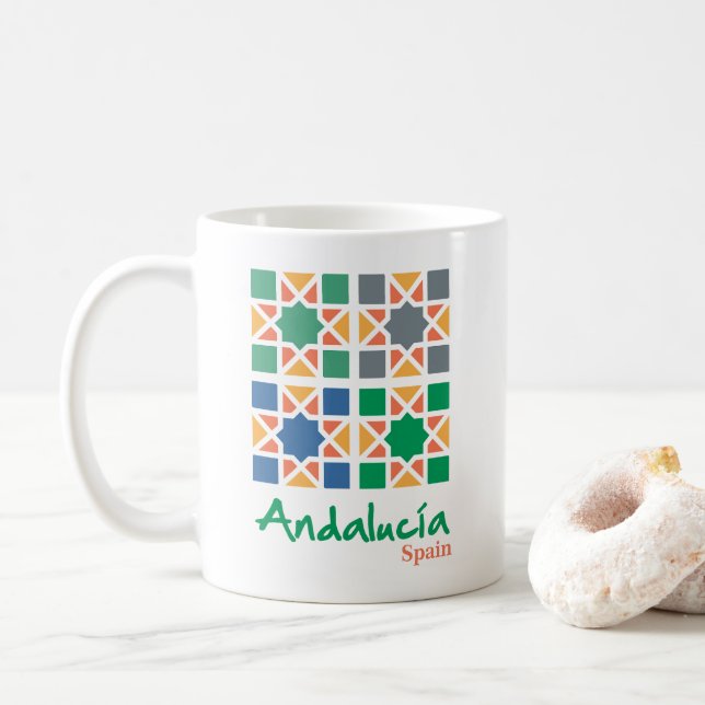Andalusische Fliesen 4 Kaffeetasse (Mit Donut)