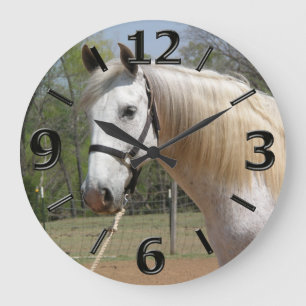 ANDALUSISCHER PFERDEKOPF MORISCO GROßE WANDUHR