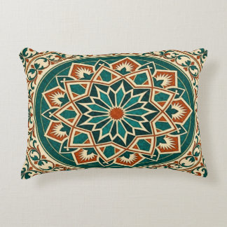 Andalusischer Stern Volk Teal Terrakotta Wurf Kiss Dekokissen