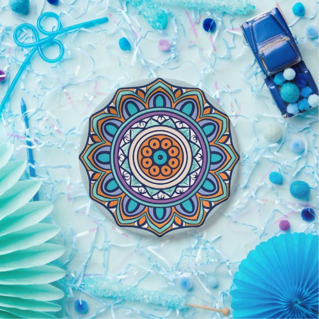 andalusisches Mosaik Pappteller (Party)