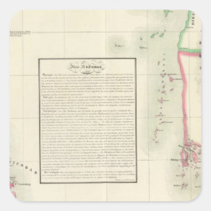 Andamanische Inseln, Asien 109 Quadratischer Aufkleber