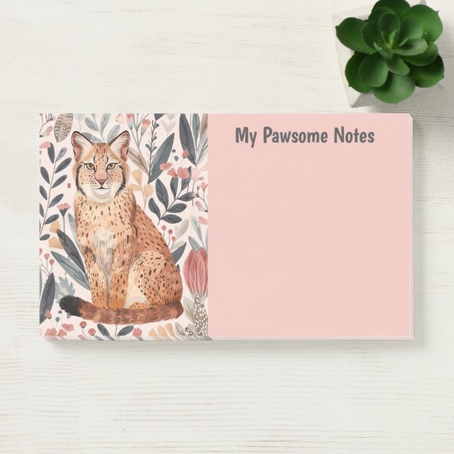 Andean-Bergkatze Boho My Pawsome Personal Post-it Klebezettel (Büro)