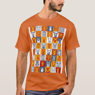 Andean Tribal und andere Stile Llama Face Karo Ch T-Shirt