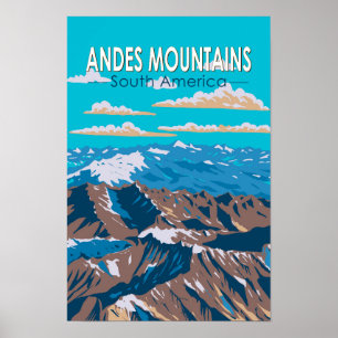 Anden Südamerika Reise Kunst Vintage Poster