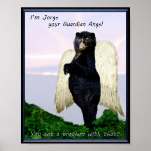 Andenbärn-Schutzengel-Plakat Poster