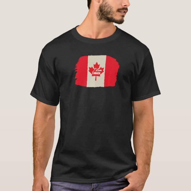 Andenblattfahne zum kanadischen Tag T-Shirt (Vorderseite)