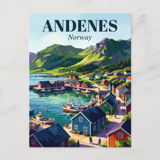Andenes Norwegen Postkarte (Vorderseite)