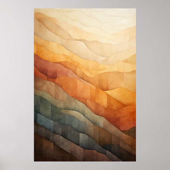 Andengebirge: Abstrakte geometrische Kunst Poster (Vorne)