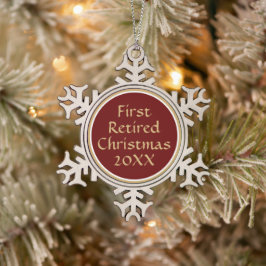 Andenken! 1. Weihnachtsschneeflocke Schneeflocken Zinn-Ornament