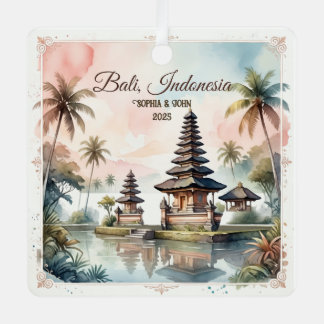 Andenken an die Flitterwochen auf Bali Indonesien Ornament Aus Metall