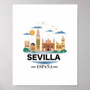 Andenken aus Sevilla Spanien Von Sevilla España Se Poster