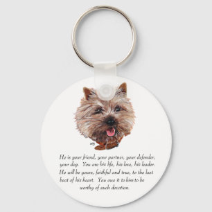 Andenken Cairn Terrier - Männlich Schlüsselanhänger