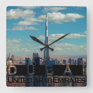 Andenken Dubais UAE Quadratische Wanduhr